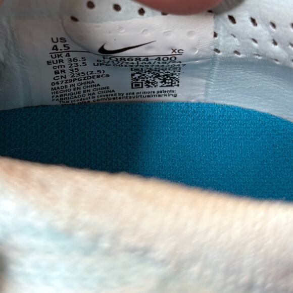 NEW Nike Zoom Vapor 16 Pro AG Pro Glacier Blue Orbit FQ8684-400 Men 4.5 / Wmn 6 - Picture 12 of 12